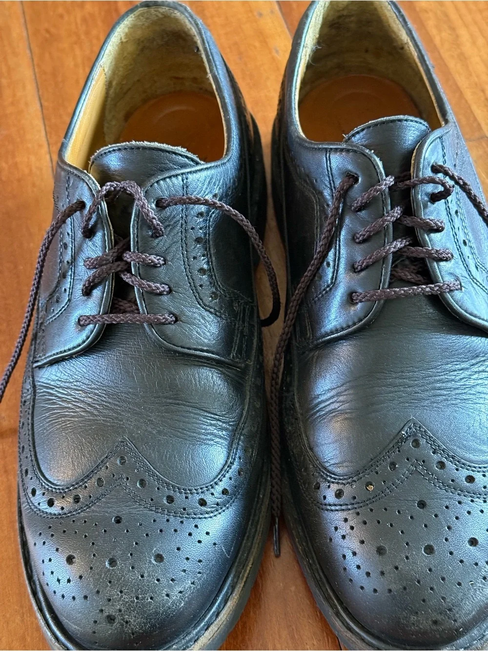 Mephisto Men’s Black Leather Wingtip Dress Shoes